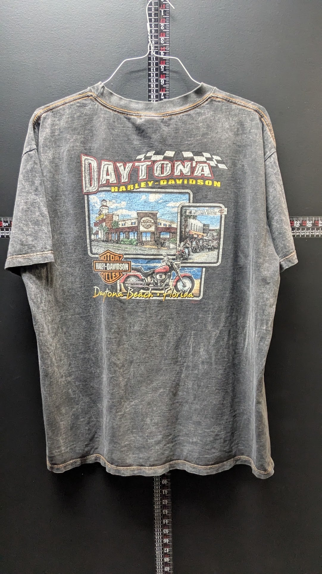 2002 Harley-Davidson Daytona Bike Week T-Shirt – Holoubek USA – Acid Wash Gray – XL