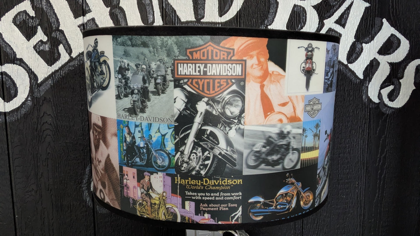 Harley-Davidson Heritage Softail Table Lamp with Light & Sound – Collectible Motorcycle Display Lamp