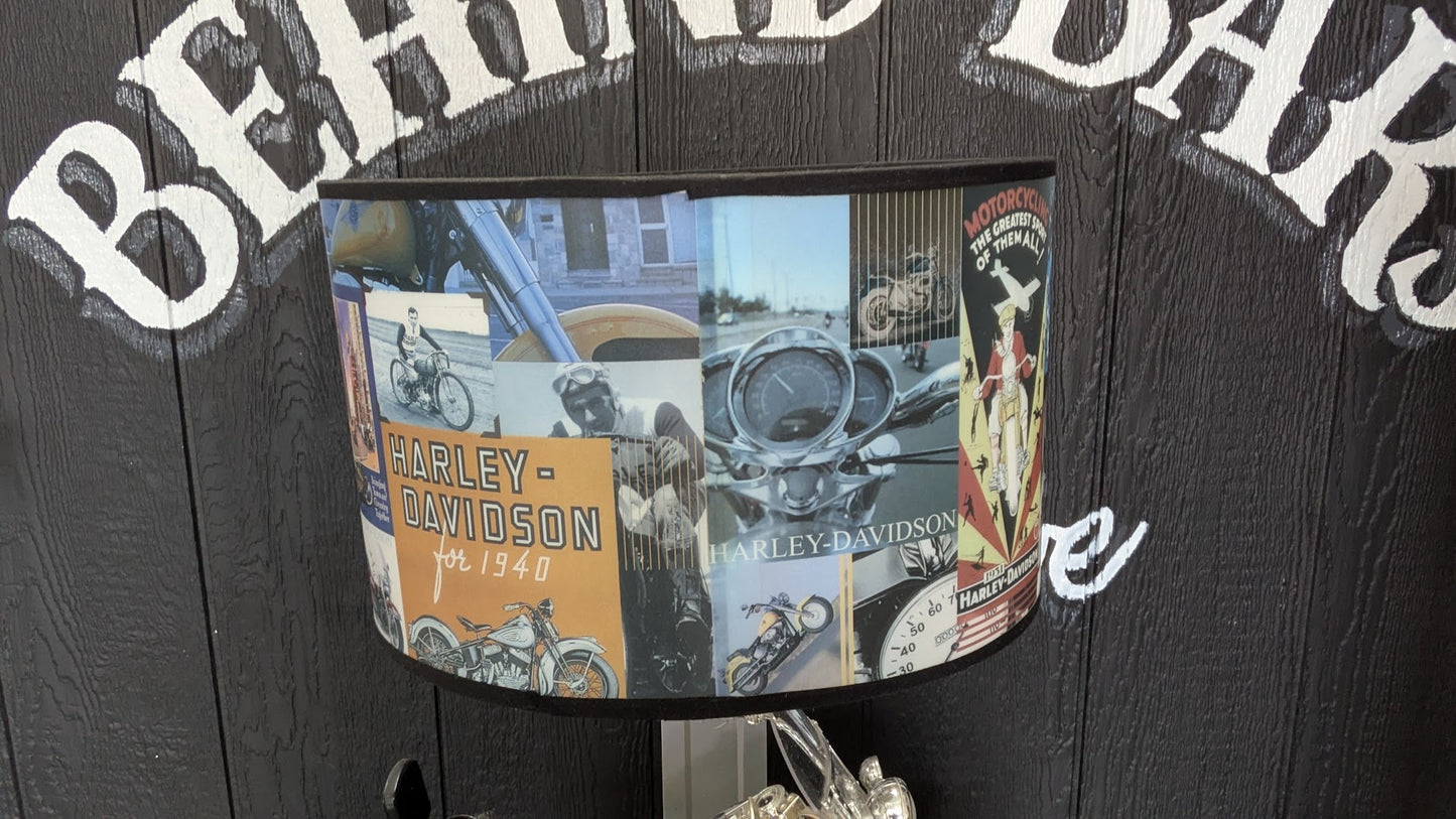 Harley-Davidson Heritage Softail Table Lamp with Light & Sound – Collectible Motorcycle Display Lamp