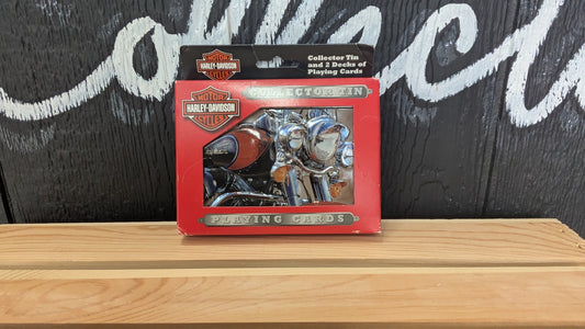 Harley-Davidson Collector Tin with Two Sealed Decks of Playing Cards Gift Set (2003)
