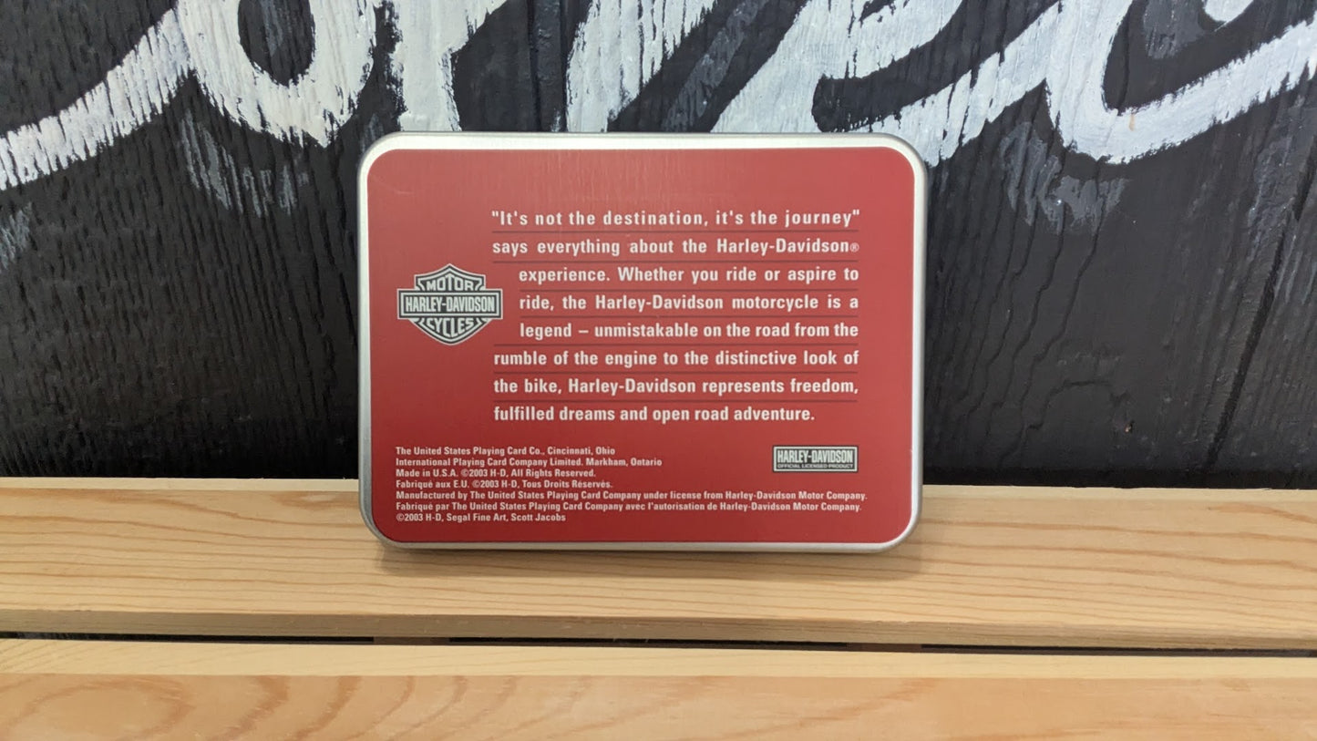 Harley-Davidson Collector Tin with Two Sealed Decks of Playing Cards Gift Set (2003)