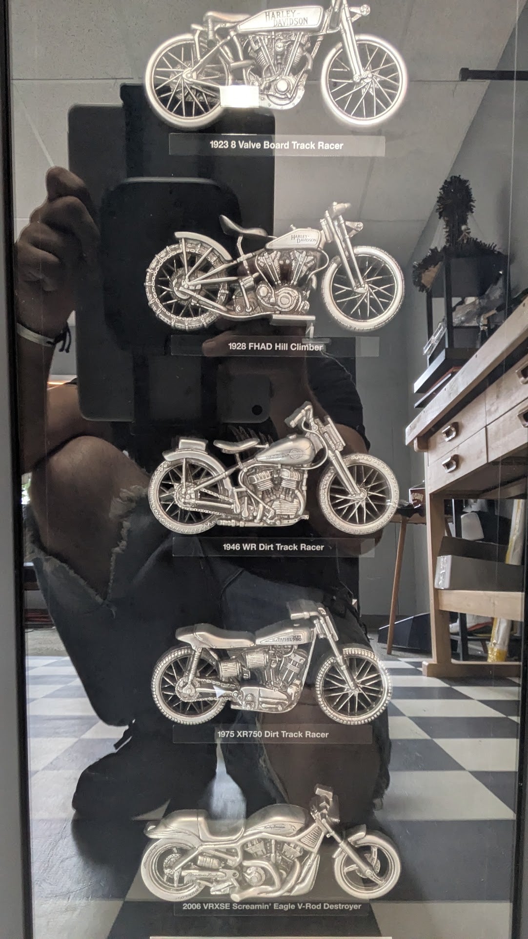 2009 Harley-Davidson Heritage Collection Legendary Racing Machines Framed Pewter Display