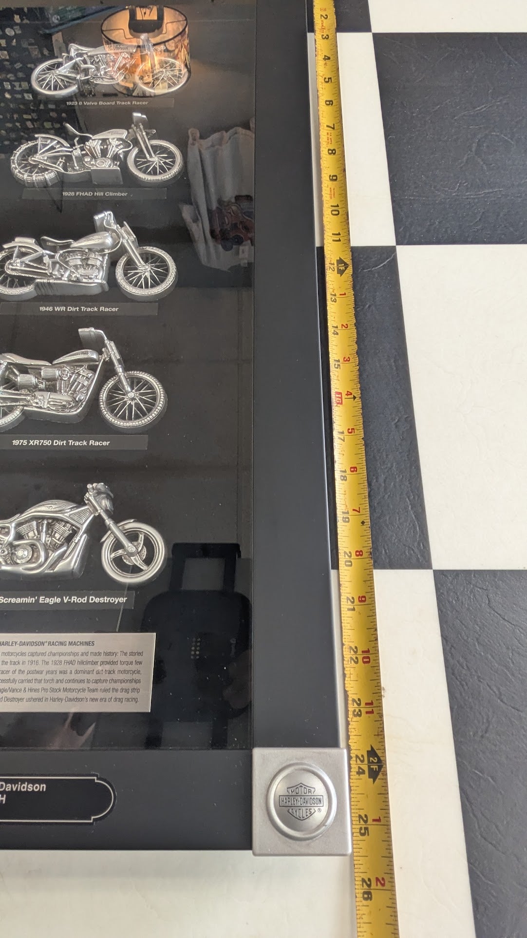2009 Harley-Davidson Heritage Collection Legendary Racing Machines Framed Pewter Display