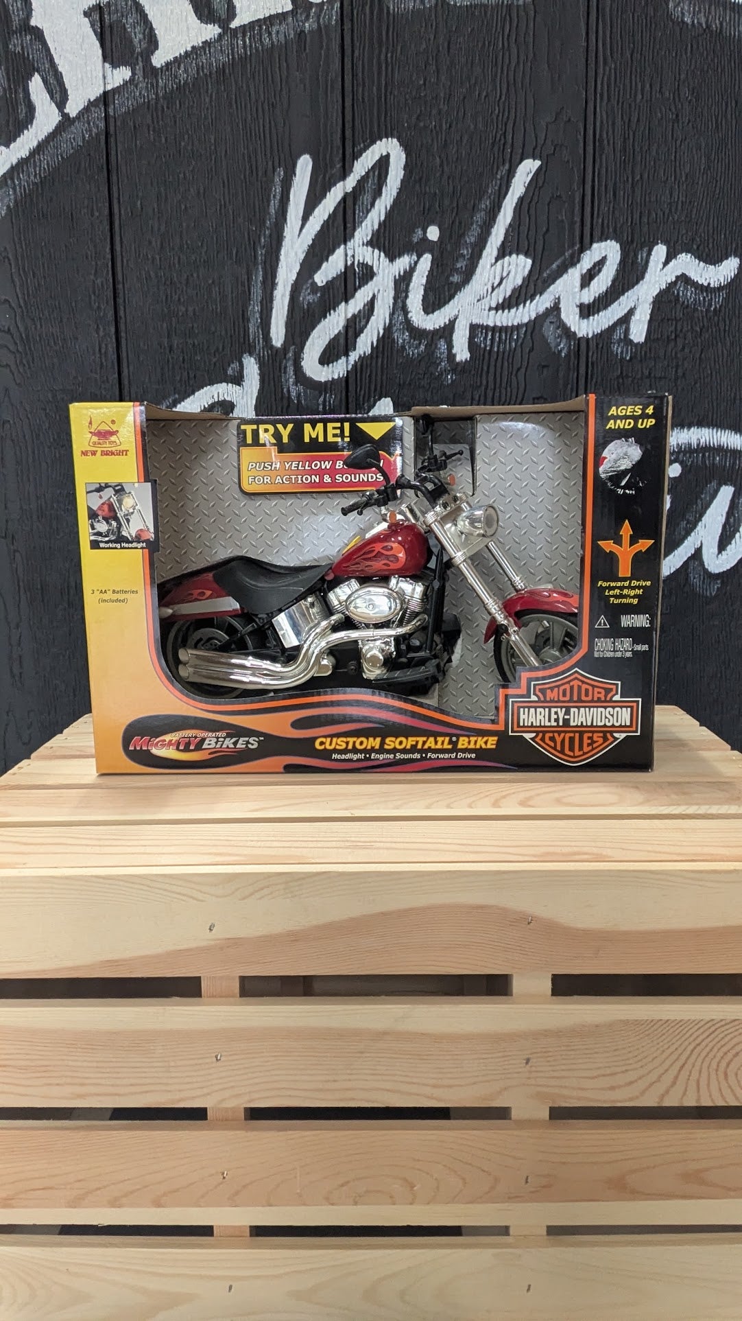 Harley-Davidson Custom Softail Bike "Mighty Bikes" Battery Operated Motorcycle w/ Box