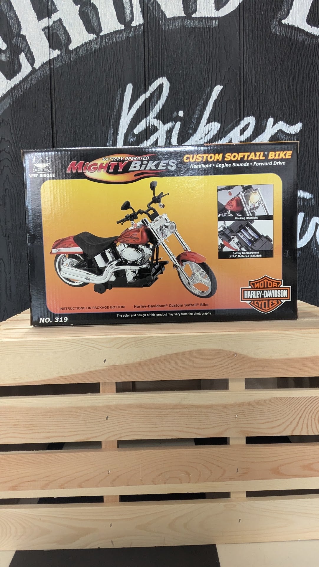 Harley-Davidson Custom Softail Bike "Mighty Bikes" Battery Operated Motorcycle w/ Box