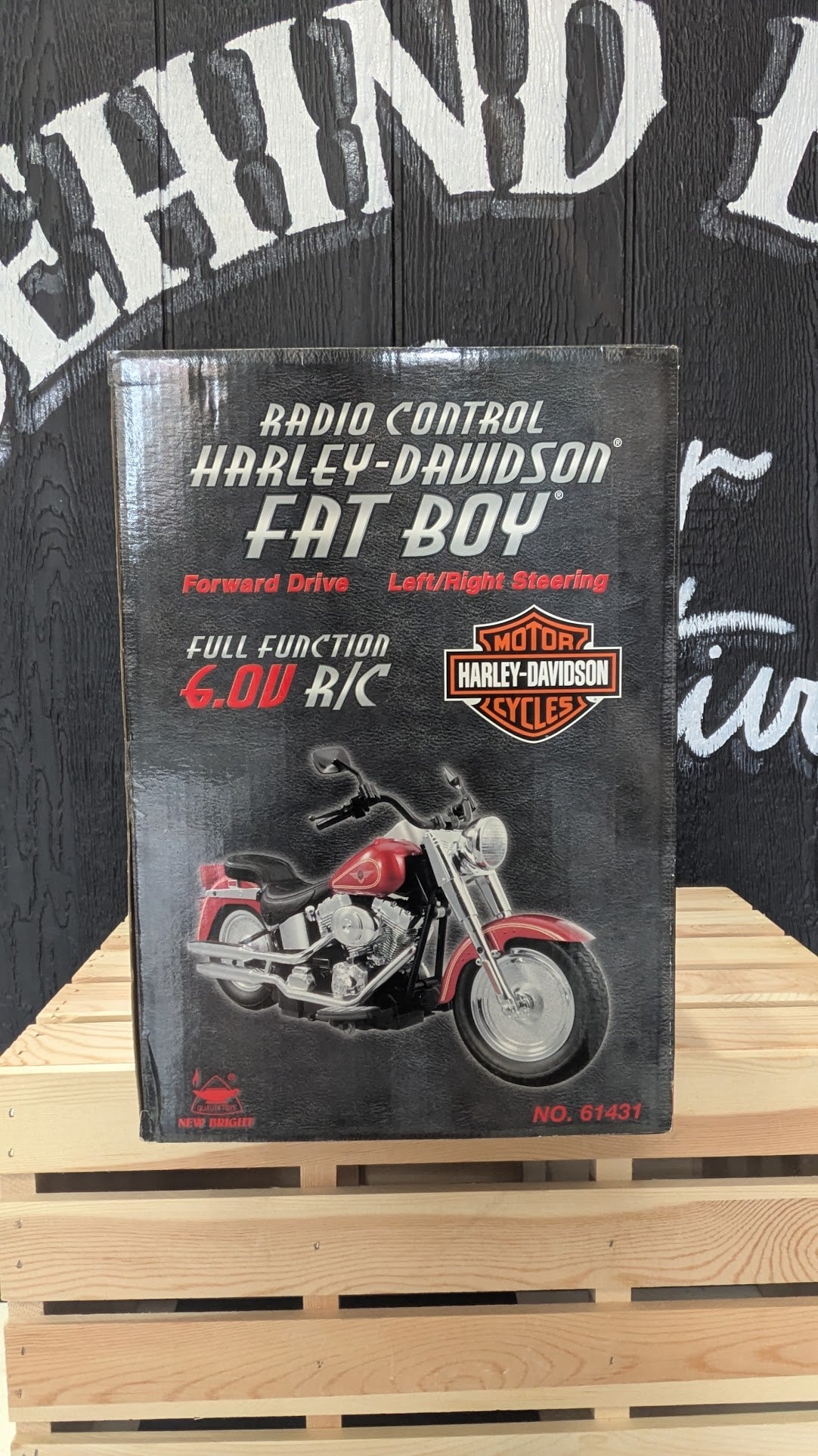 Harley-Davidson Fat Boy 6.0V R/C Radio Control Motorcycle New Bright w/ Box