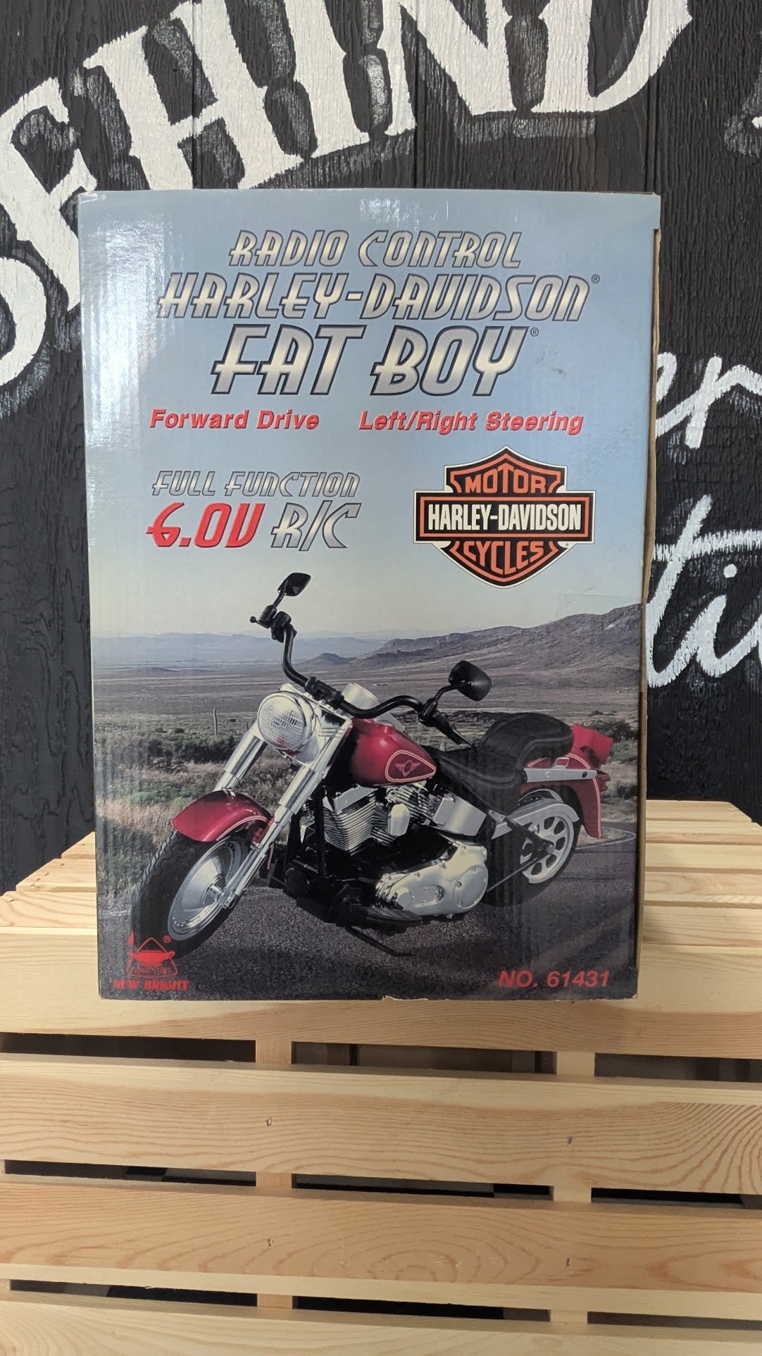 Harley-Davidson Fat Boy 6.0V R/C Radio Control Motorcycle New Bright w/ Box