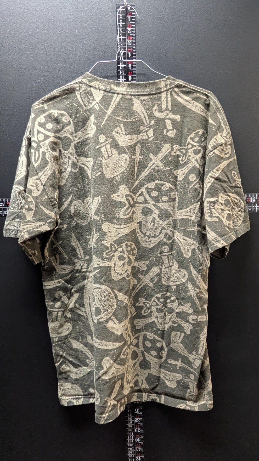 Myrtle Beach Bike Week 2006 All Over Print Pirate Skull T-Shirt Adult Large AOP