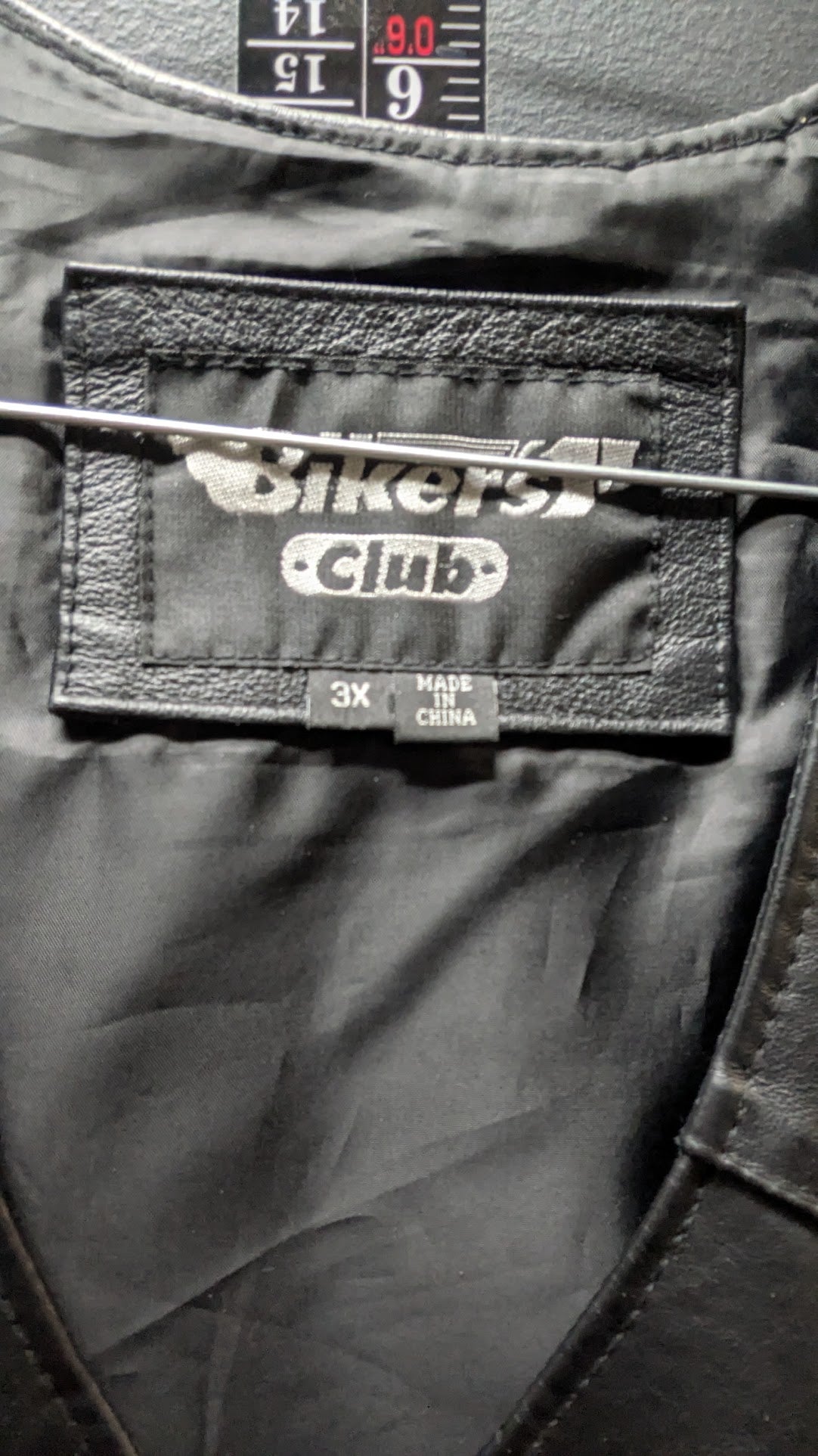 Bikers Club Black Leather Motorcycle Vest Women's 3X Snap Front Plus Size