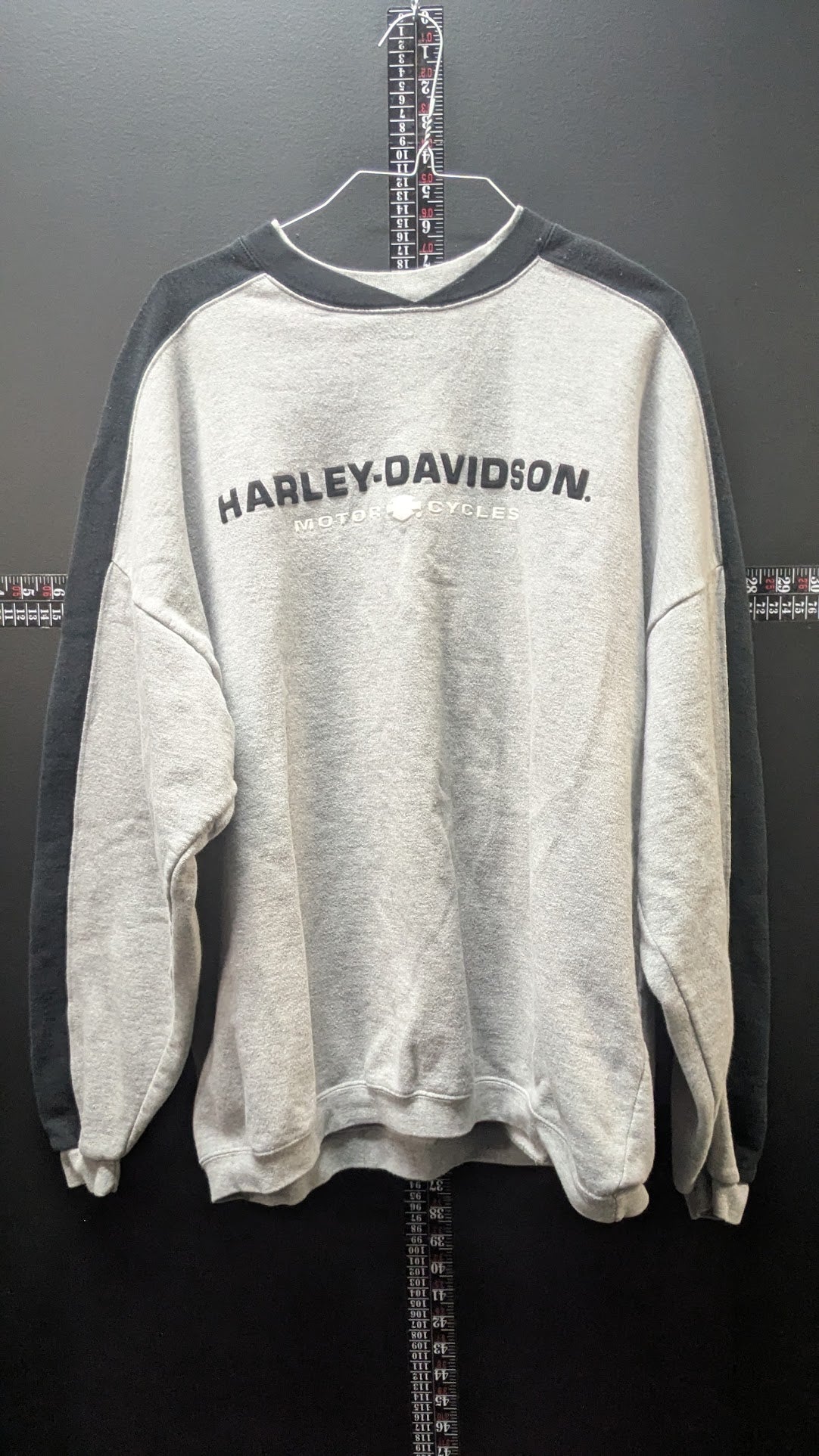 Vintage Harley-Davidson Sweatshirt XXL Gray Black Raglan USA Ozark Harley Lebanon MO
