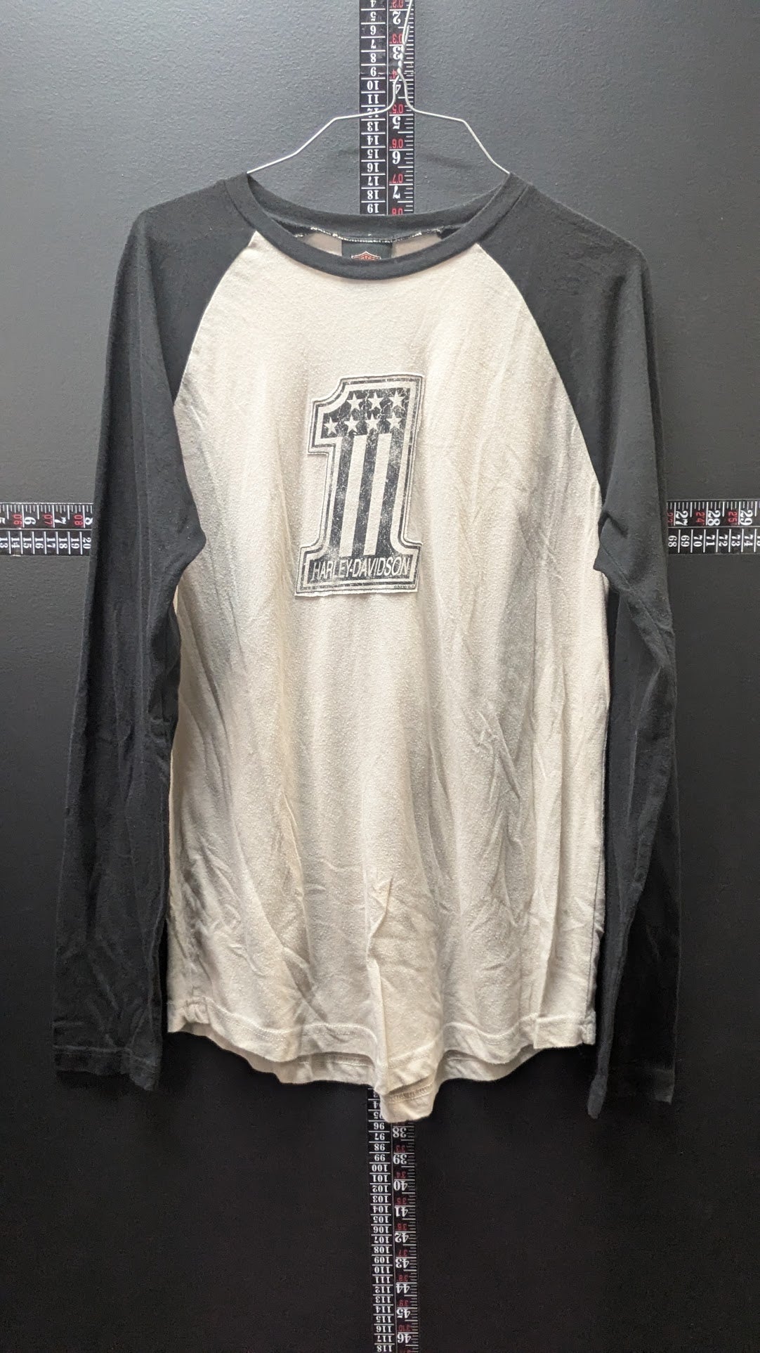 2020 Harley-Davidson #1 Raglan Long Sleeve Shirt Medium Lake of the Ozarks Missouri