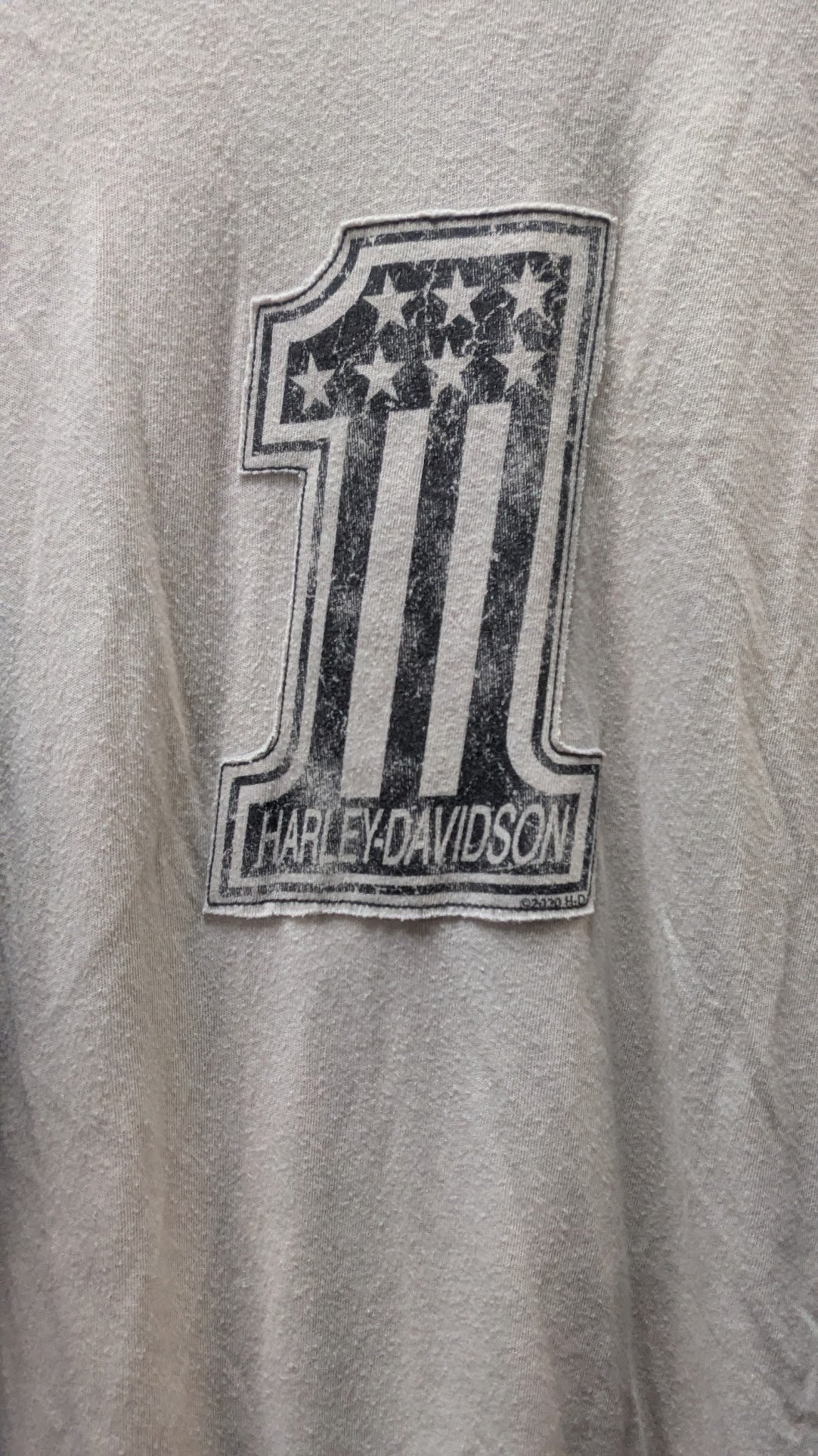2020 Harley-Davidson #1 Raglan Long Sleeve Shirt Medium Lake of the Ozarks Missouri