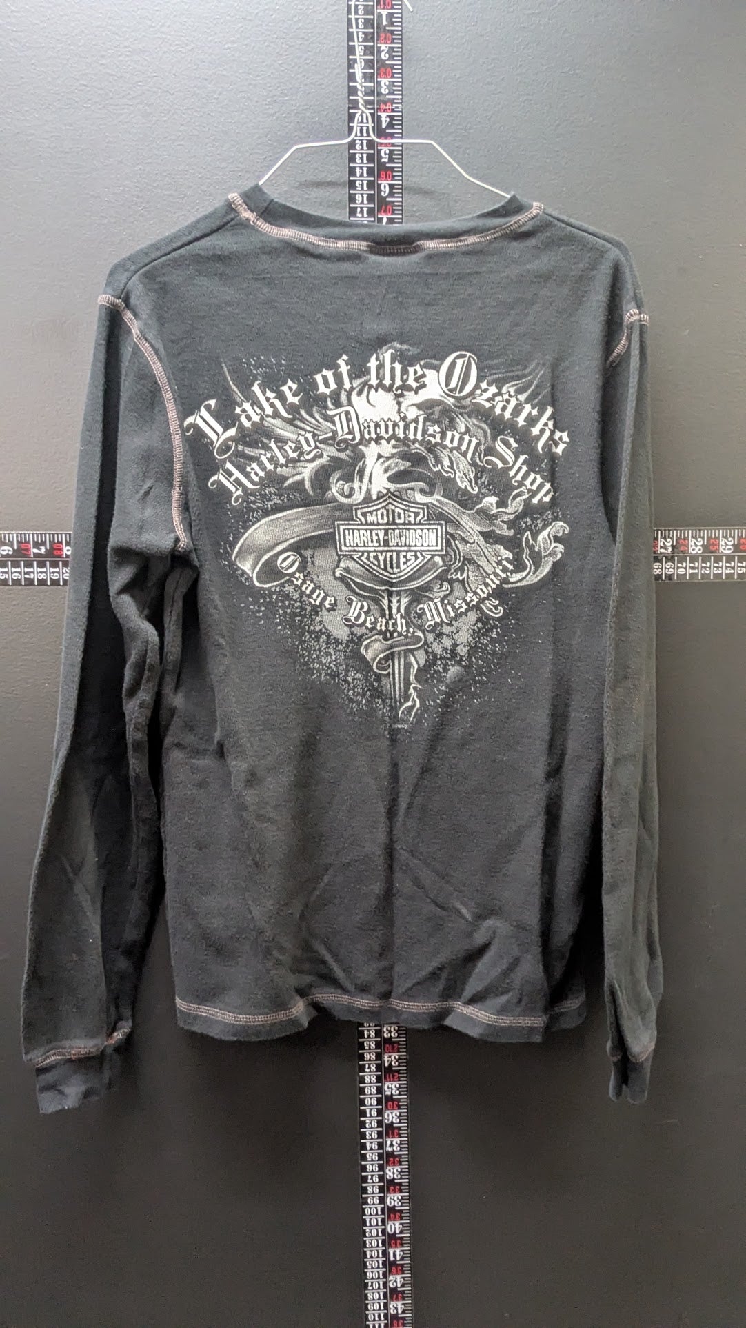2010 Harley-Davidson Thermal Long Sleeve Shirt Size S Black Lake of the Ozarks USA
