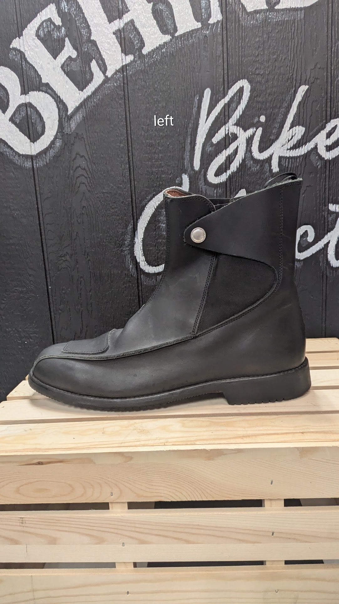 BMW Motorrad Black Leather Motorcycle Riding Touring Boots Men's US 15 EU 48