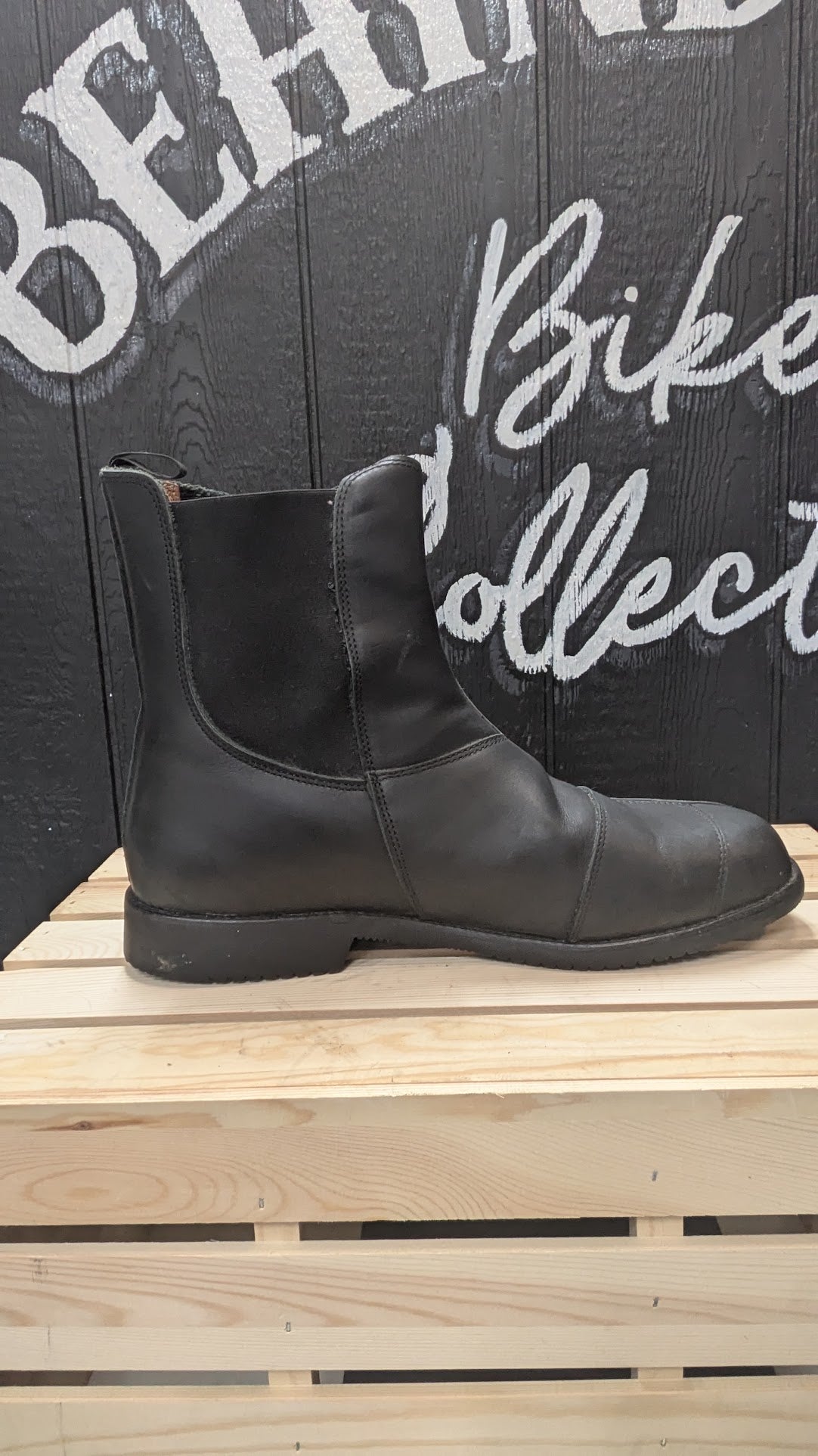 BMW Motorrad Black Leather Motorcycle Riding Touring Boots Men's US 15 EU 48