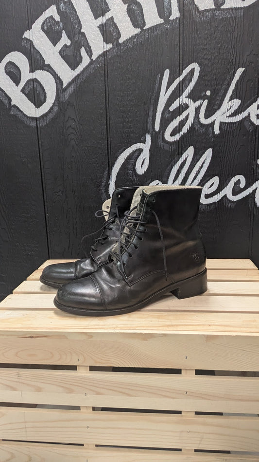 Ariat Heritage Paddock Boots Women's US 7B Black Leather Lace Up Ankle Riding Boots
