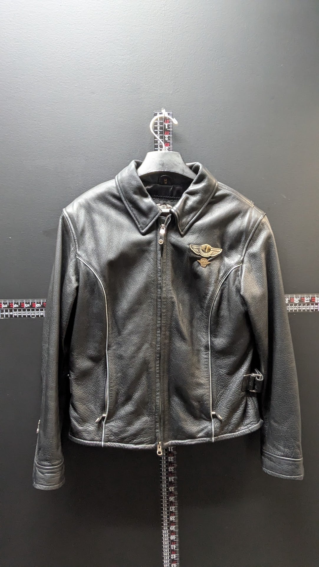 Harley-Davidson Women's Leather Jacket Medium 100th Anniversary Black 2003