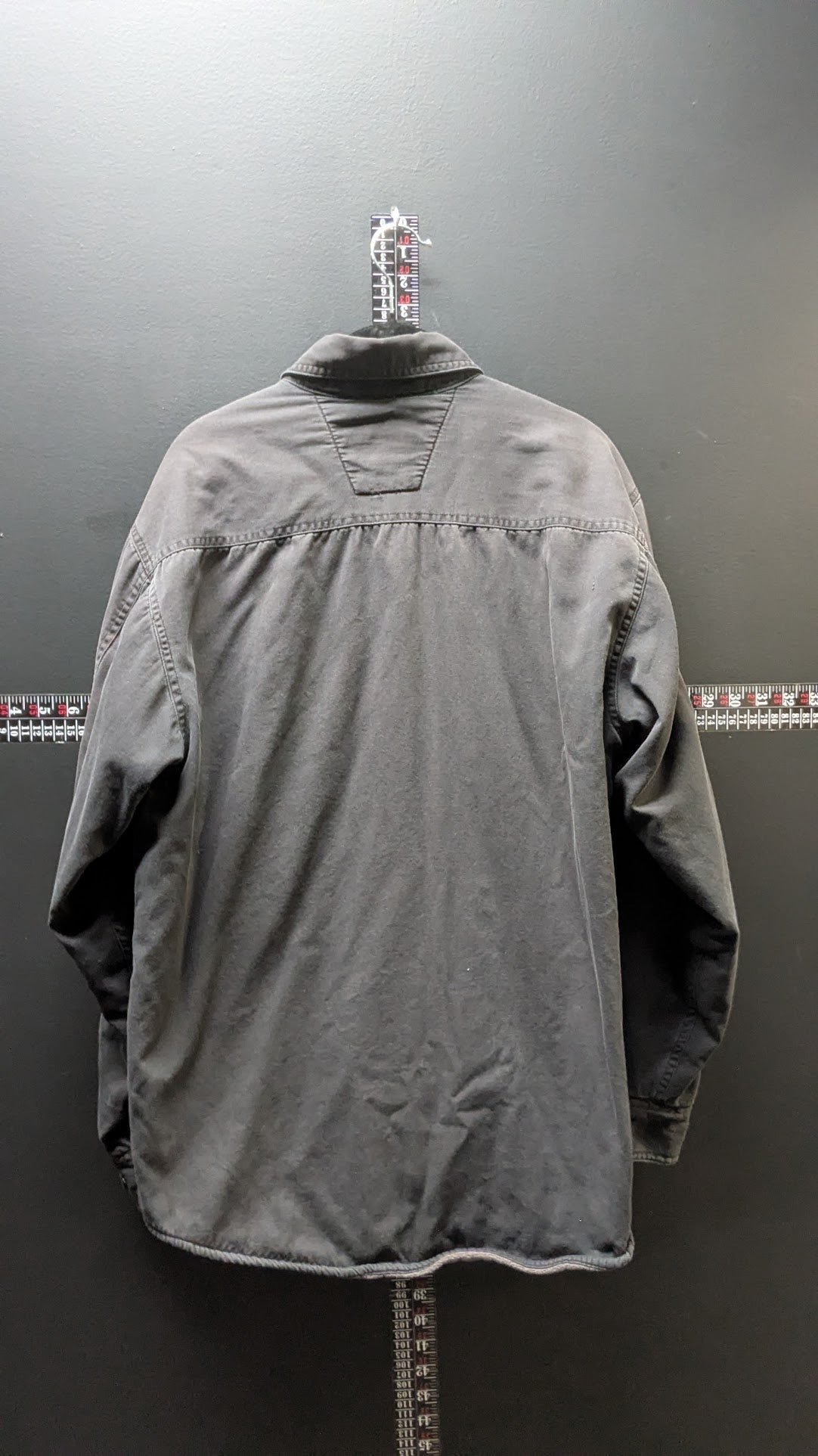Harley-Davidson Fleece Lined Canvas Shirt Jacket Black Men's Medium Snap Front