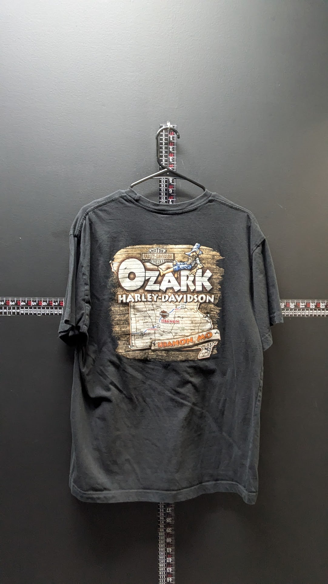 Harley-Davidson Shovelhead T-Shirt XL Black Ozark Lebanon MO Made USA 2017