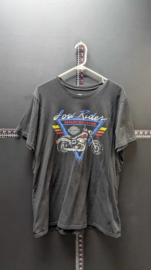 Harley-Davidson Low Rider T-Shirt XL Black Motorcycle Graphic B&S Logo Tee