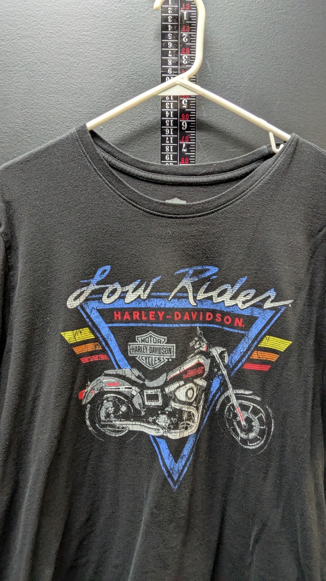 Harley-Davidson Low Rider T-Shirt XL Black Motorcycle Graphic B&S Logo Tee