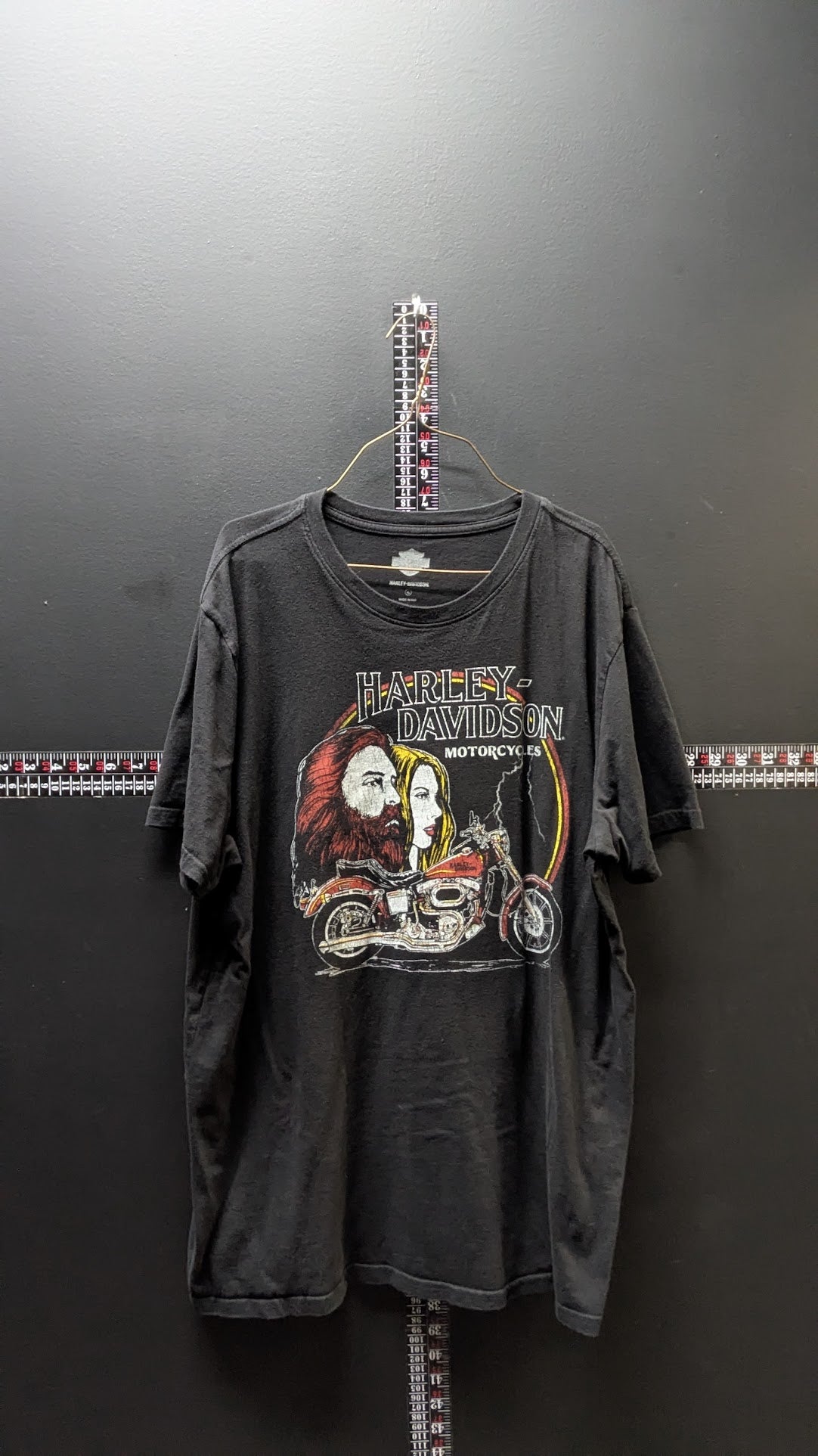 Harley-Davidson Graphic T-Shirt XL Black Motorcycle Rider Art Made in USA Tee