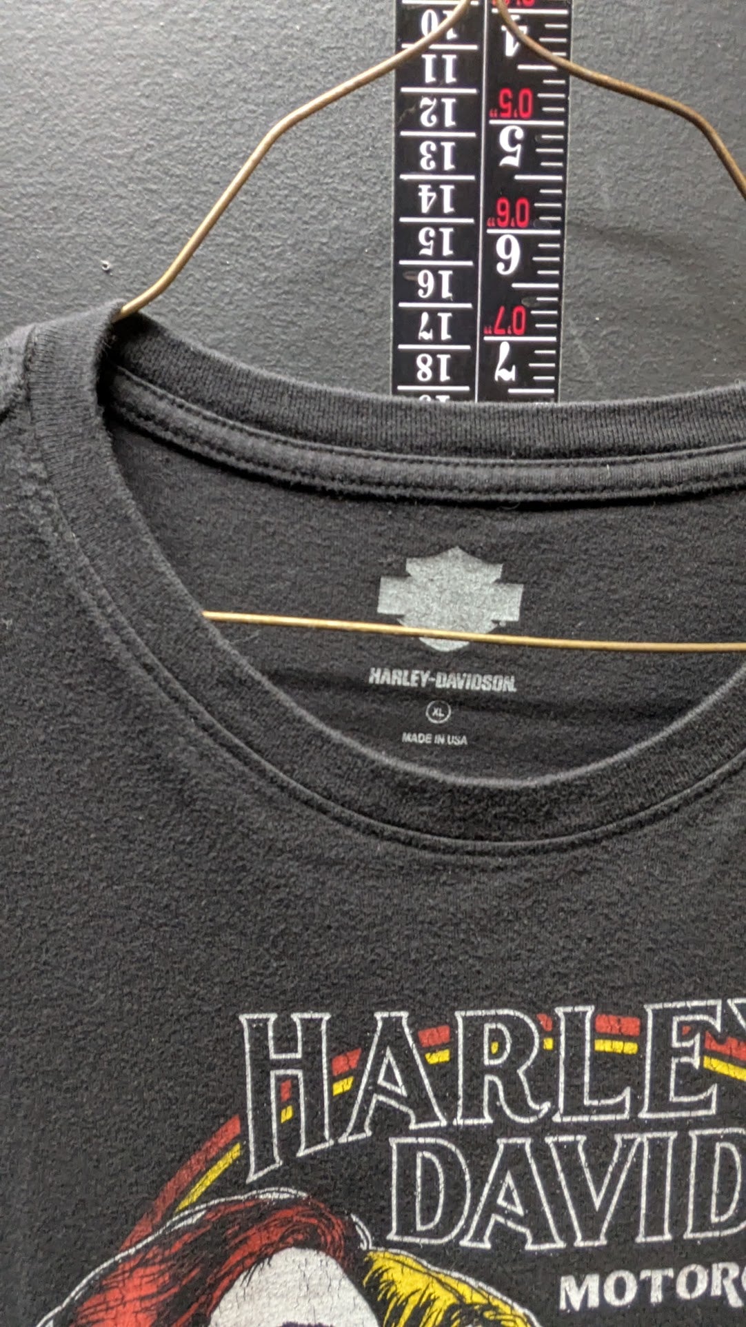 Harley-Davidson Graphic T-Shirt XL Black Motorcycle Rider Art Made in USA Tee