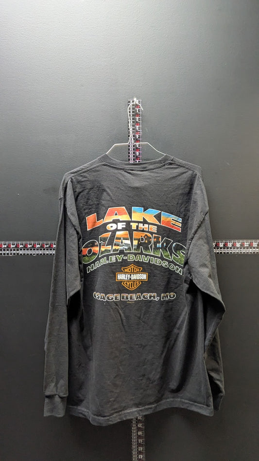 Harley-Davidson Snowman Long Sleeve T-Shirt Large Lake of the Ozarks 2024 NWT