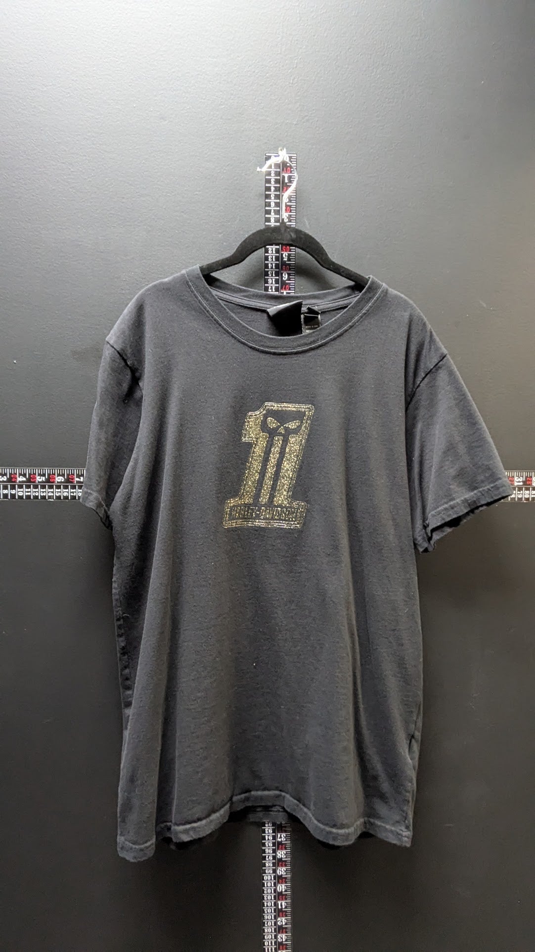 Harley-Davidson #1 Skull T-Shirt Black XL Short Sleeve Eagle Label Biker Tee