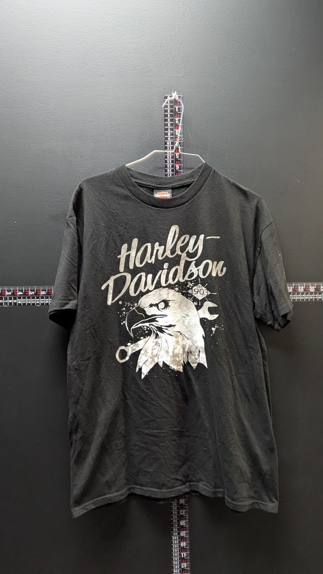 Harley-Davidson Eagle Graphic T-Shirt Black XL Short Sleeve 1903 Bar & Shield