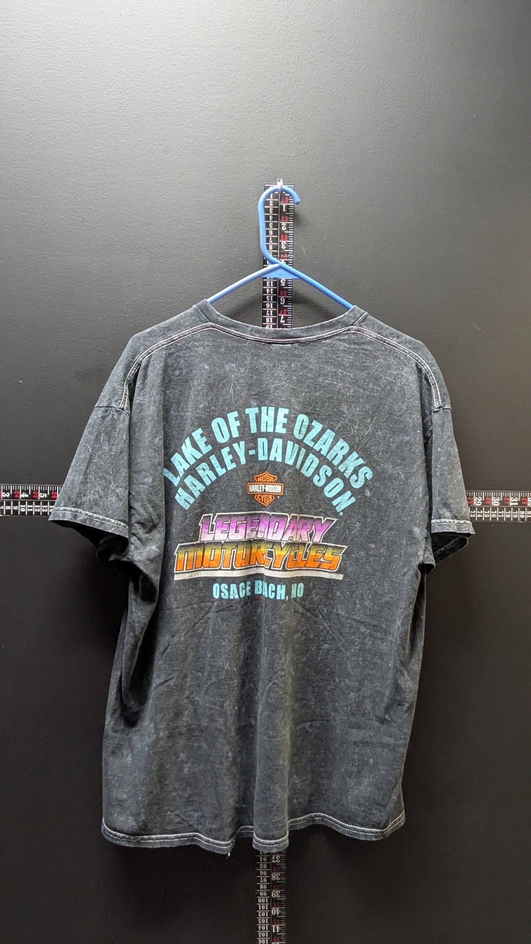Harley-Davidson Lake of the Ozarks Bike Fest 2022 T-Shirt XL Acid Wash Black
