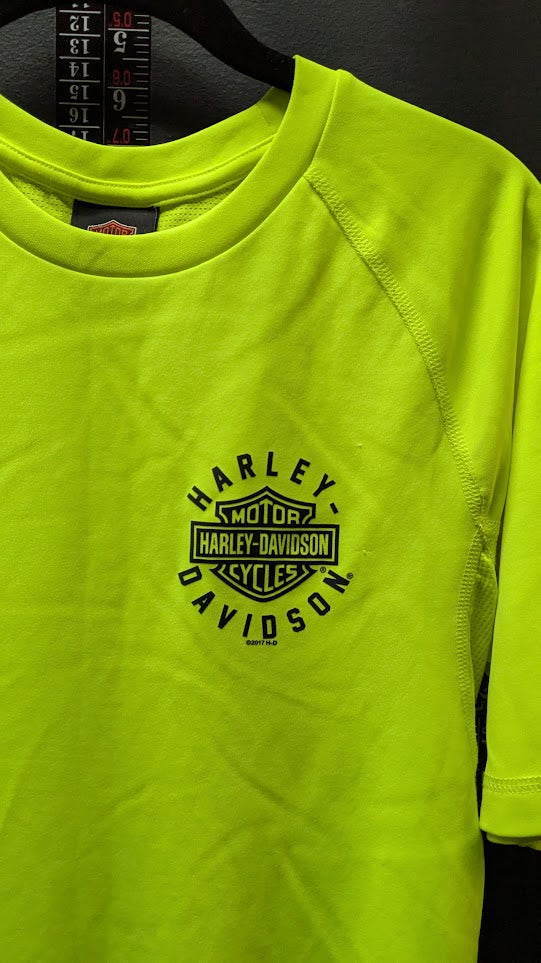 Harley-Davidson Performance Hi-Vis Short Sleeve Shirt Lake of the Ozarks Men's Small