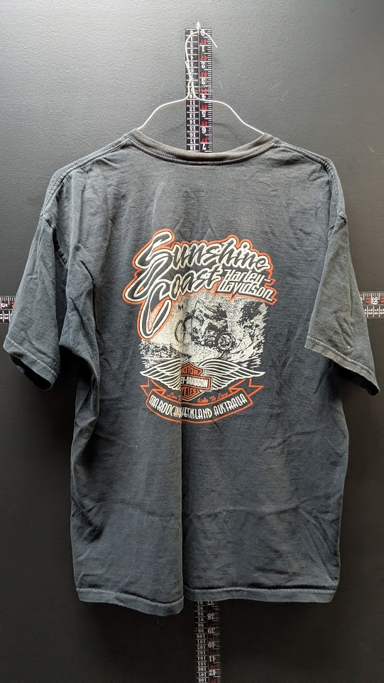 Harley-Davidson Kangaroo Country Sunshine Coast Australia T-Shirt Men's XL