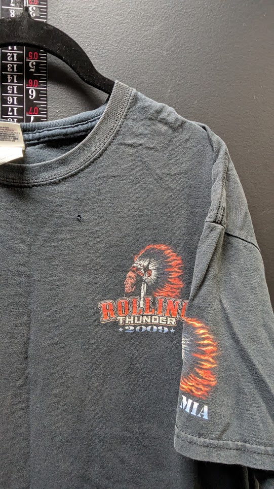 Harley-Davidson Rolling Thunder 2009 Washington DC T-Shirt Faded Black Men's XL