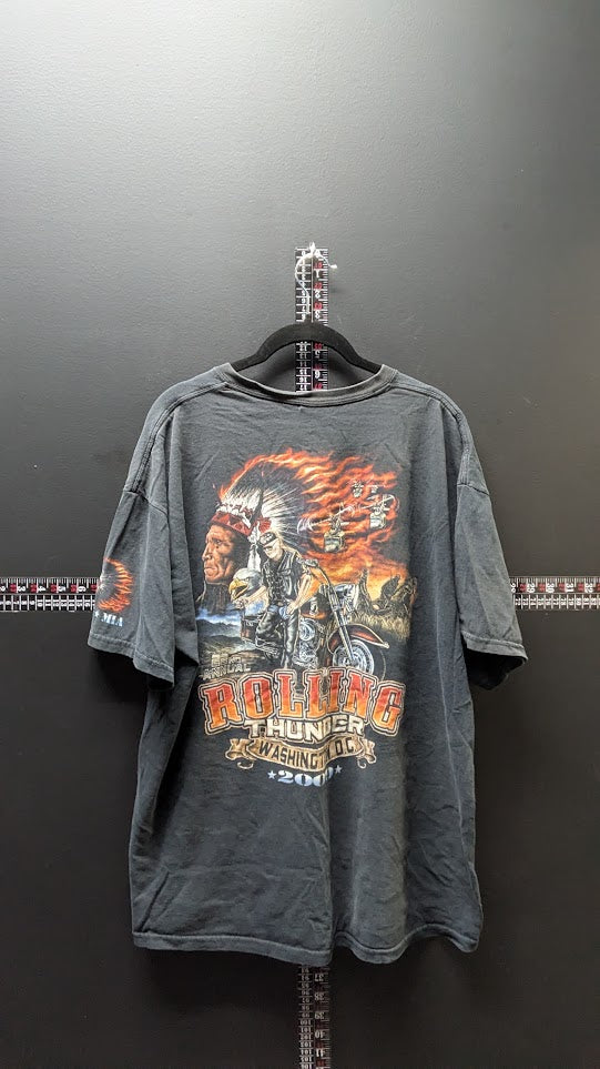 Harley-Davidson Rolling Thunder 2009 Washington DC T-Shirt Faded Black Men's XL