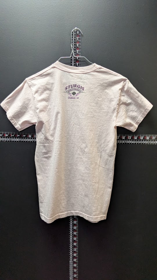 2006 Harley-Davidson Sturgis Butterfly Floral Youth Pink Graphic T-Shirt Large (14-16)