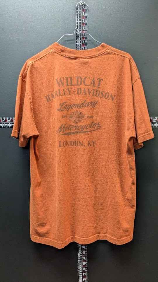 Harley-Davidson Wildcat London KY Brown Graphic T-Shirt Men's Large