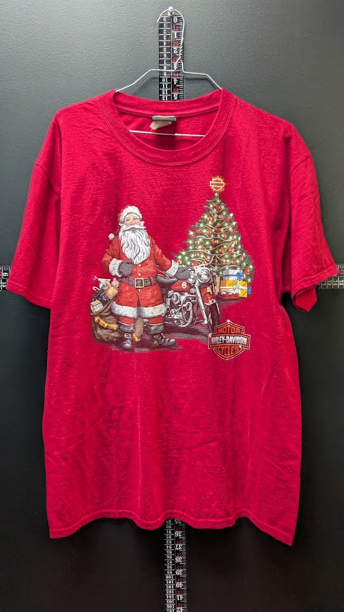 Harley-Davidson Santa Christmas Dealer T-Shirt – Queen City Harley-Davidson Fairfield, Ohio – Men's Large