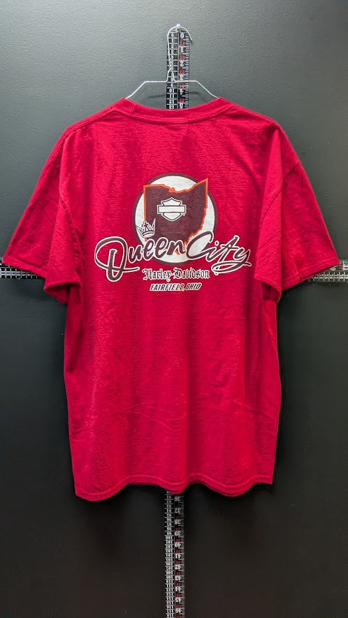Harley-Davidson Santa Christmas Dealer T-Shirt – Queen City Harley-Davidson Fairfield, Ohio – Men's Large