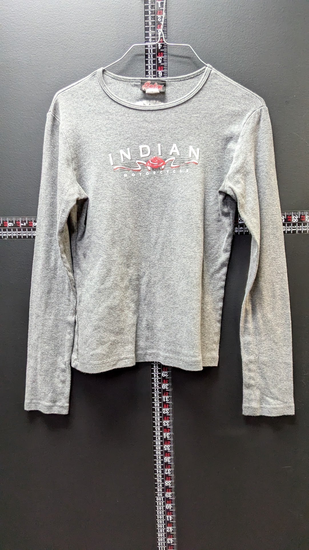Indian Motorcycle Women's Long Sleeve Graphic Shirt – Gray – Women's XL