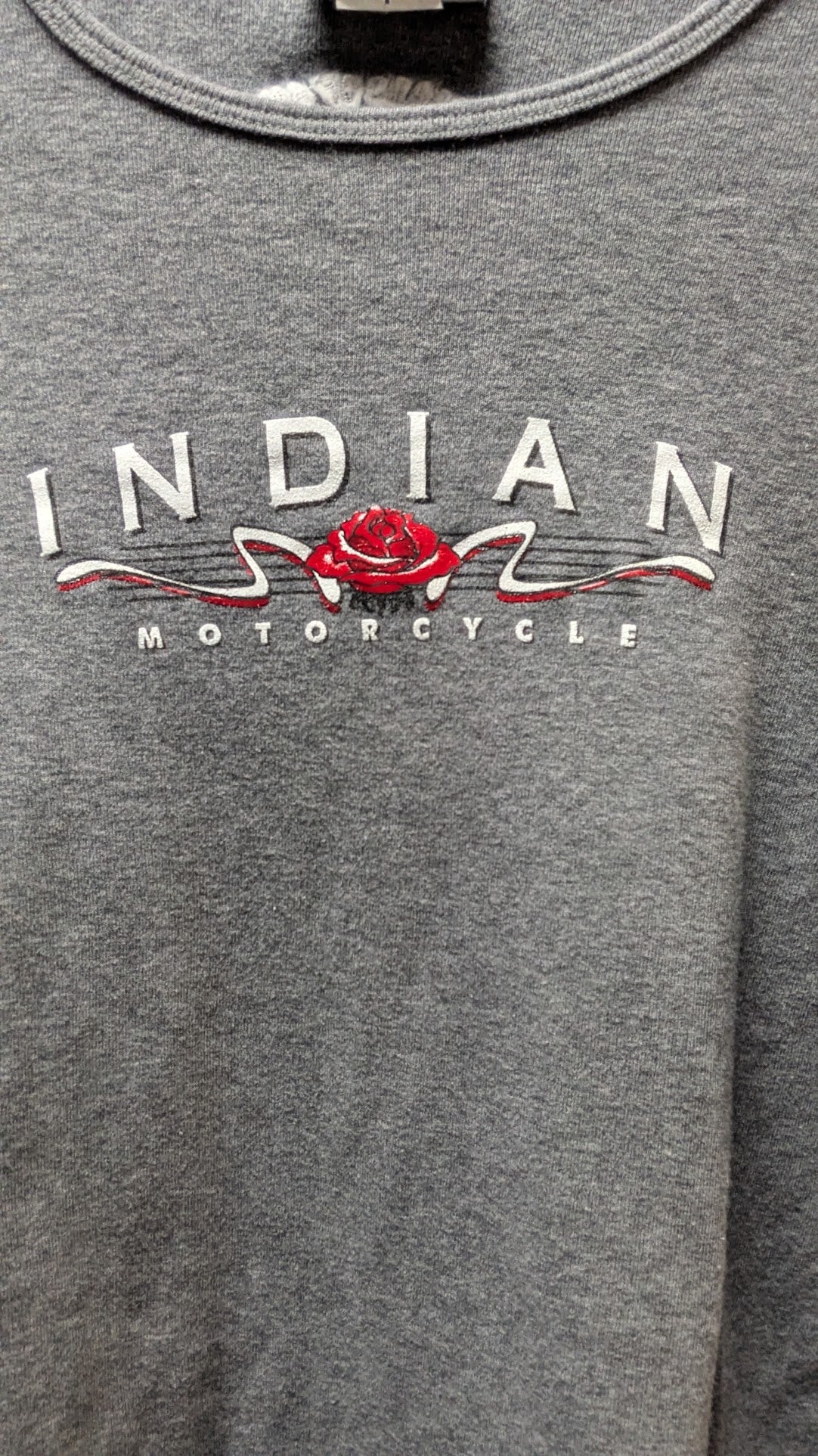 Indian Motorcycle Women's Long Sleeve Graphic Shirt – Gray – Women's XL
