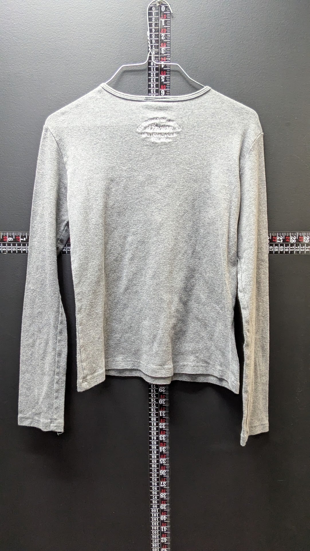 Indian Motorcycle Women's Long Sleeve Graphic Shirt – Gray – Women's XL