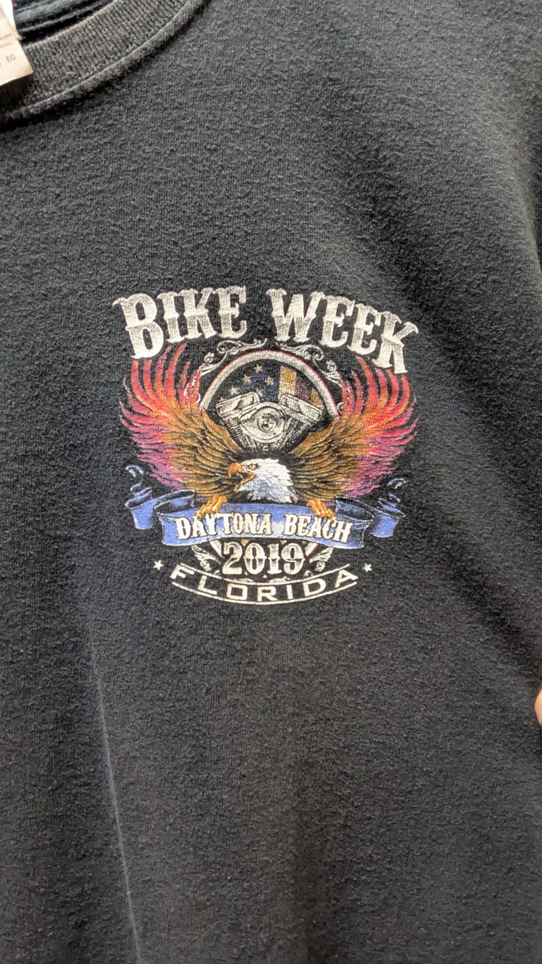 2019 Daytona Bike Week 78th Annual T-Shirt – Black – Gildan Heavy Cotton – Size XL