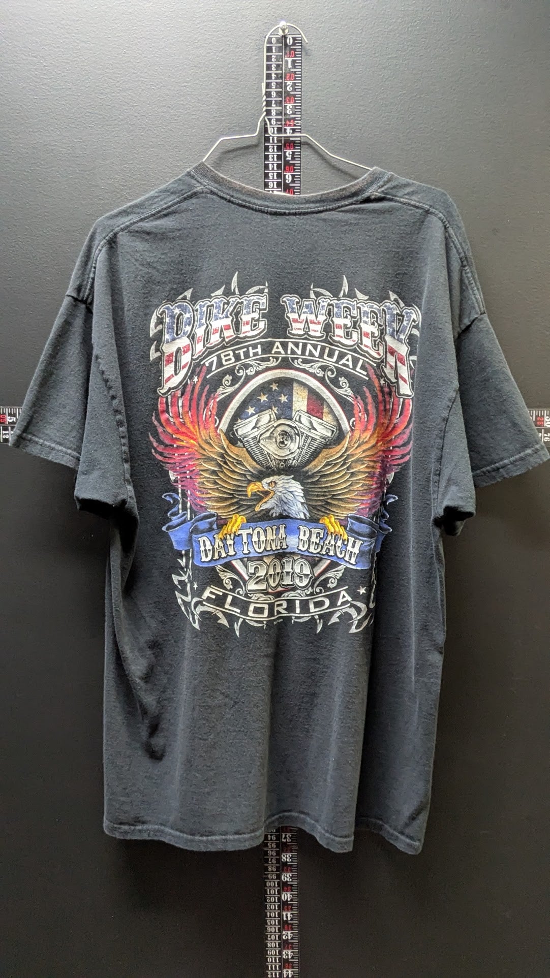 2019 Daytona Bike Week 78th Annual T-Shirt – Black – Gildan Heavy Cotton – Size XL