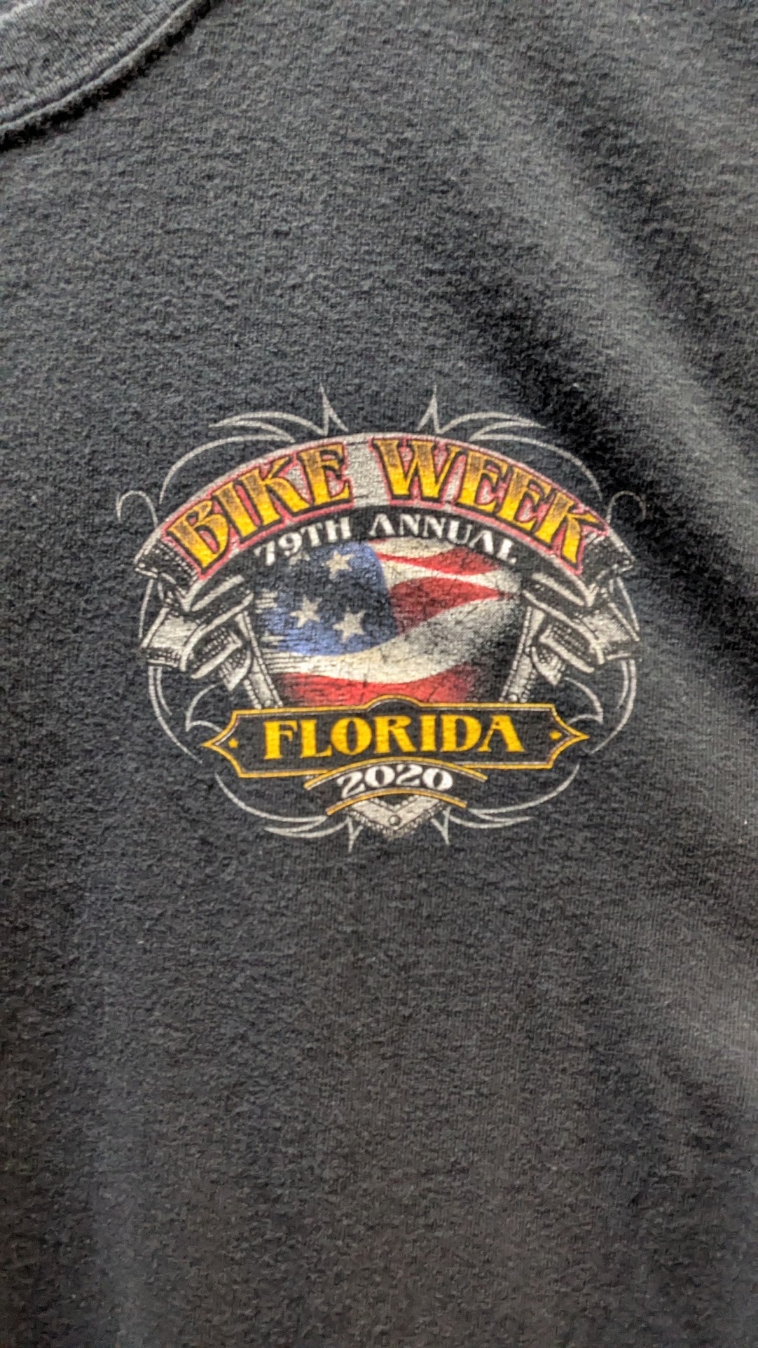 2020 Daytona Bike Week 79th Annual T-Shirt – Black – Size XL