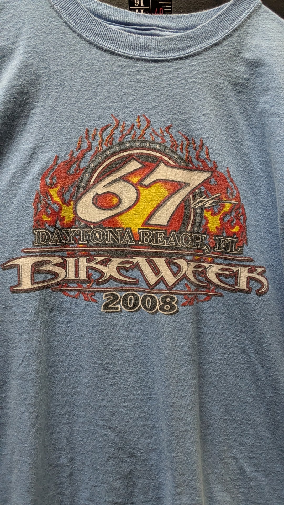 2008 Daytona Bike Week 67th Anniversary T-Shirt – Blue – Anvil – Size Small