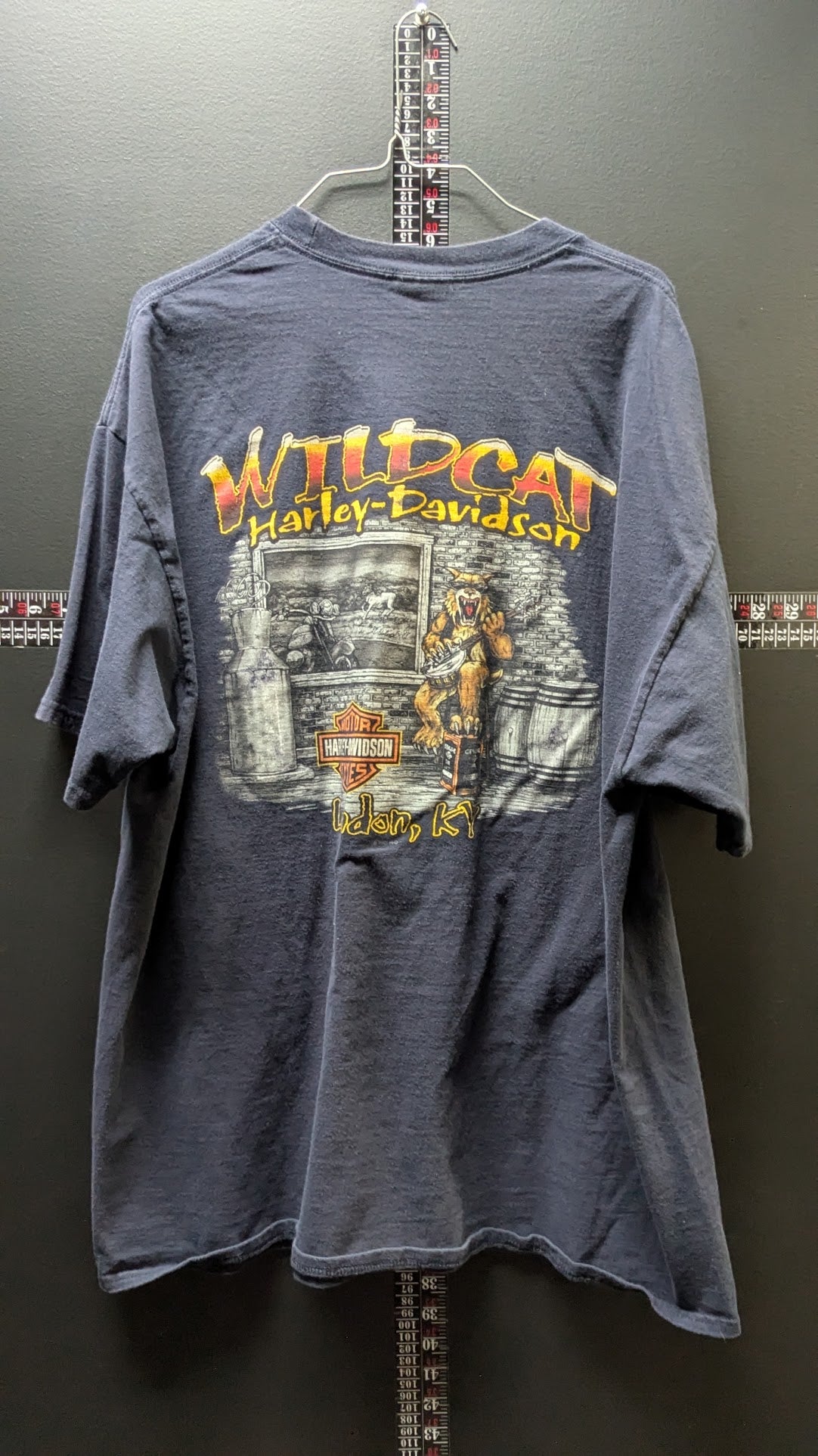 Harley-Davidson Wildcat Lexington, KY Pocket T-Shirt – Navy Blue – Made in USA