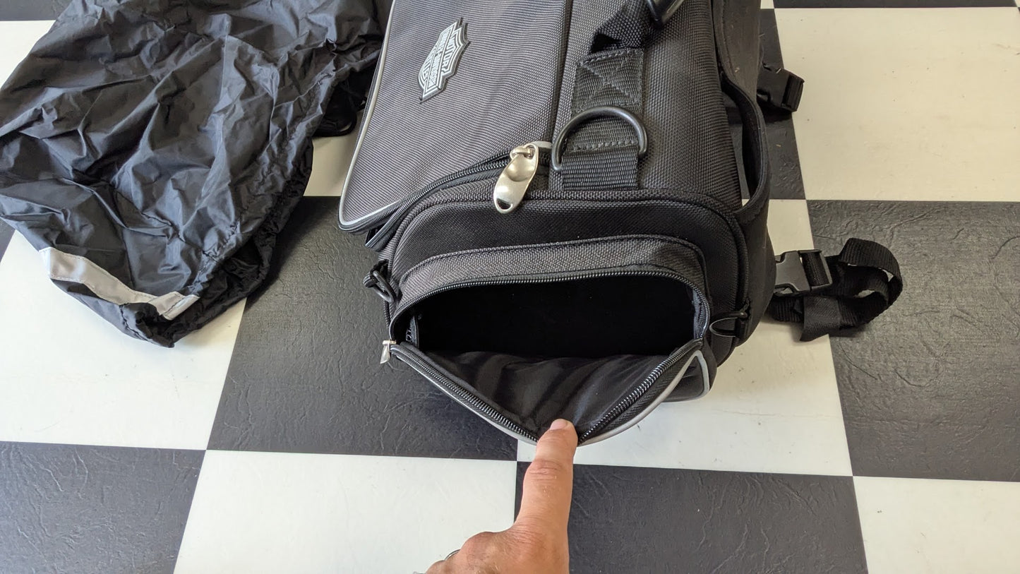 Harley-Davidson Premium Sissy Bar Backpack 93300007 Motorcycle Luggage with detachable Rain Cover