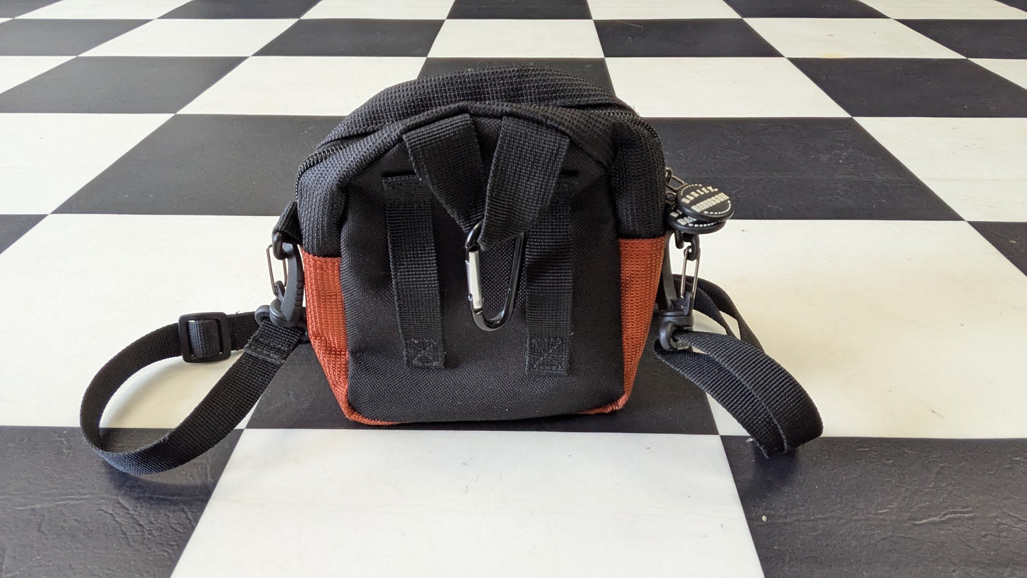 Vintage Harley-Davidson Mini Backpack Black Orange Motorcycle Bag Small
