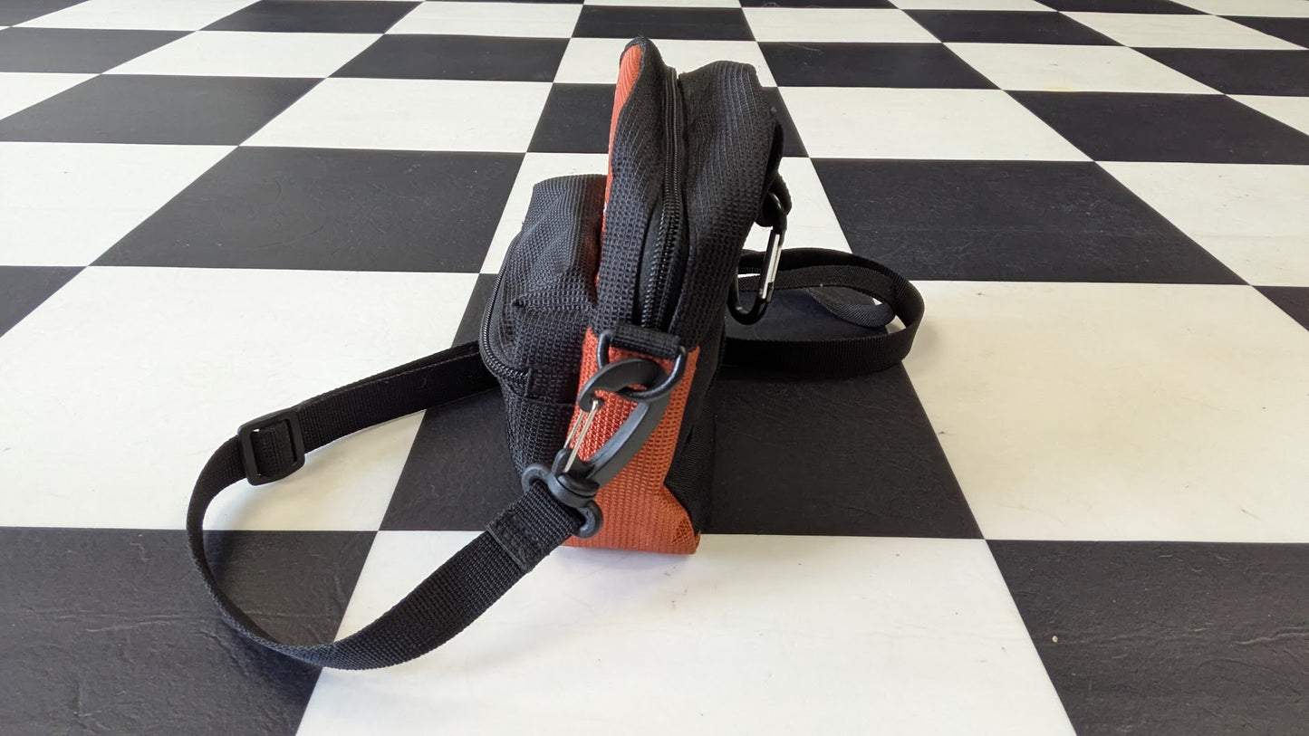 Vintage Harley-Davidson Mini Backpack Black Orange Motorcycle Bag Small